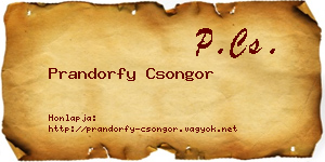 Prandorfy Csongor névjegykártya